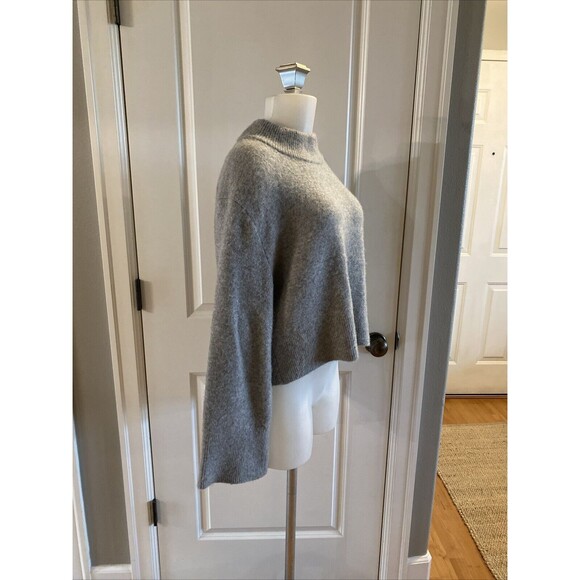 J. Crew Mock Sweater‎ Supersoft Yarn Merino Wool Alpaca Blend Gray Size S - Picture 3 of 13